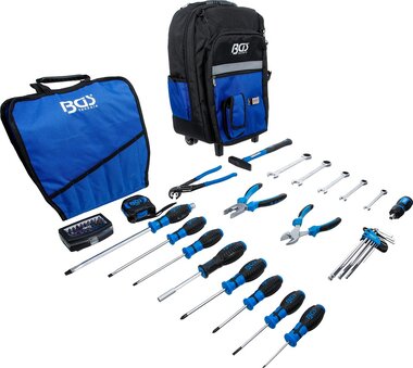 Sac a outils avec poignee telescopique mobile 66 pcs