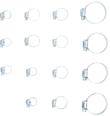 Assortiment de colliers Ø 10 - 45 mm 15 pieces