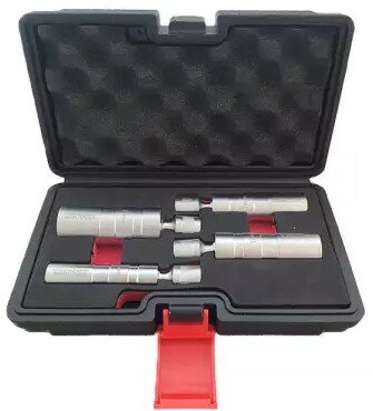 Jeu de douilles magnetiques flexibles pour bougies d'allumage 3/8 4 pieces