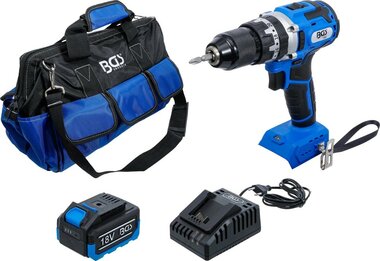 Jeu de perceuse a percussion sur batterie sans balais 65 Nm 18 V avec batterie et chargeur rapide
