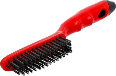 Brosse a main avec manche fil d'acier 4 rangees 260 mm