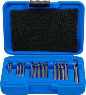 Jeu de forets de rivets HSS 2,4 6,4 mm 15 pieces