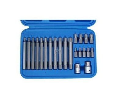 Jeu d'embouts 10 mm (3/8) Profil cannele (pour Ribe) 22 pieces