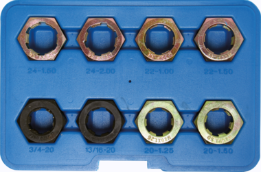Coffret de filieres pour arbres d'entra nement, arbres articules 8 pieces