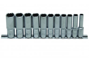 Ensemble Deep Socket 11 pieces, 12-pt., 3/8