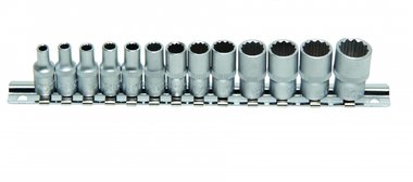 13 pieces 1/4 12 pt. Ensemble douille, 4-14 mm