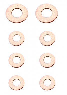 Injecteurs Copper Ring Assortment, 150 pieces