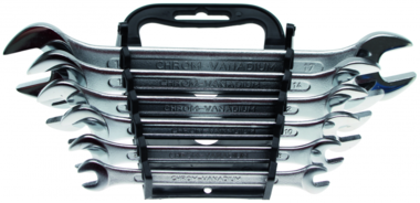 Jeu de 6 Cles  a fourche DIN 3110, 6x7-17x19 mm