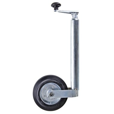 Roue jockey 48mm jante metal avec pneu caoutchouc 200x50mm