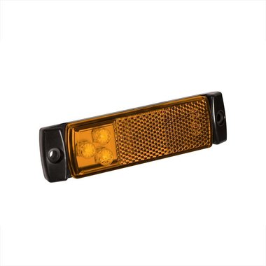 Feu de position lateral 12/24V orange 126x30mm LED