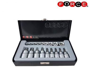 Coffret de 18 douilles Torx 3/8