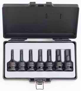 Coffret de 7 douilles a choc tournevis Hex 1/2