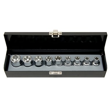 Coffret de 9 douilles Torx 1/2