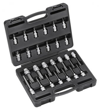 Coffret de 26 douilles tournevis Torx 1/2