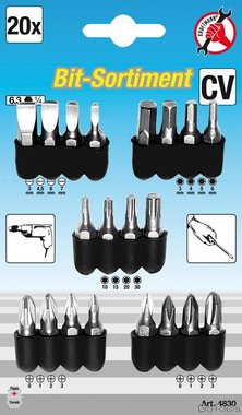 Assortiment de bits de 20 pieces, 1/4