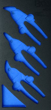 1/3 Plateau outils pour l'atelier Trolleys, vide: pour 3 pieces Fiche Shears Mini Body