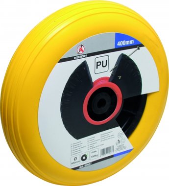 Roue PU pour Barrow, jaune, 400 mm