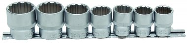 Jeu de douilles 7 pieces, 1/2, 12 poles, 20 - 32 mm