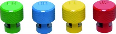 Bouchons de valve dair des pneus codes par couleurs pour soupapes TPMS 4 pieces