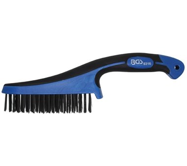 Brosse metallique avec poignee en plastique, 282 mm