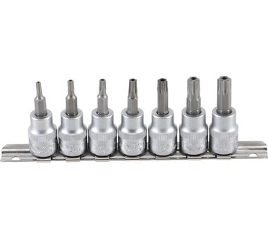 Ensemble de douilles 3/8 de 7 pieces, T-Star (Tamperproof) (pour Torx), T15-T50