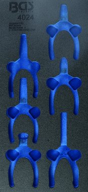 1/3 Bac outils (408x189x32 mm), vide, pour ensemble de pinces de precision 6 pieces
