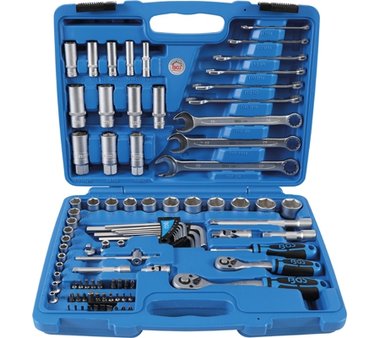 Socket set, hexagon 6,3 mm (1/4 ) / 10 mm (3/8) 92 pcs