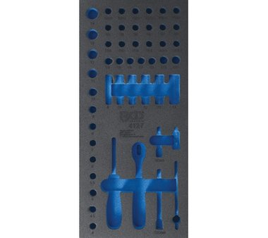 Bac d'outils de chariot d'atelier 1/3, vide: pour jeu de prise 6,3 mm (1/4 ) 50 pcs.