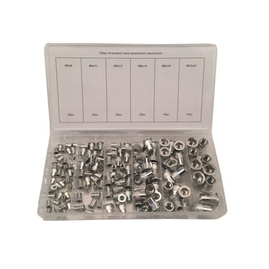 Assortiment d'ecrous sertir Aluminium 150 pcs