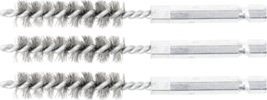 Brosse en acier 11 mm 6,3 mm (1/4) 3 pieces