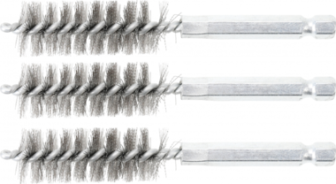 Brosse en acier 16 mm 6,3 mm (1/4) 3 pieces