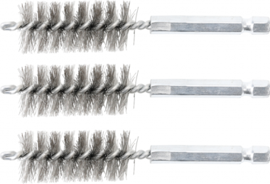 Brosse en acier 19 mm 6,3 mm (1/4) 3 pieces