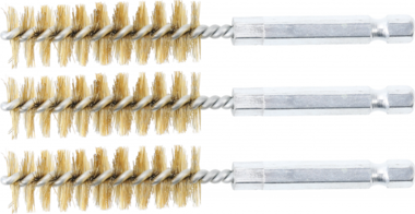 Brosse en laiton 15 mm 6,3 mm (1/4) 3 pieces