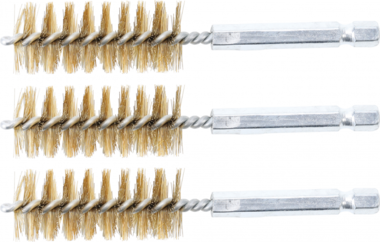 Brosse en laiton 16 mm 6,3 mm (1/4) 3 pieces