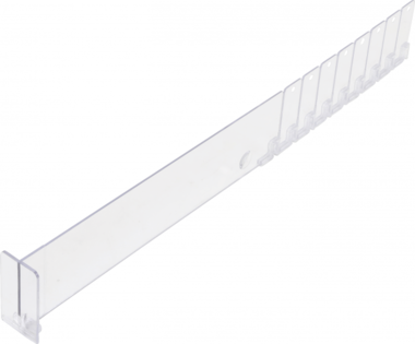 Separateur en plastique transparent 285 / 480 x 60 mm
