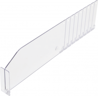 Separateur en plastique transparent 285 / 480 x 60 mm