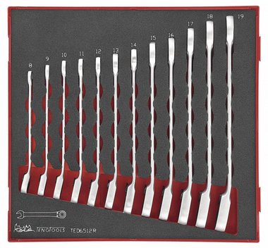 Jeu de 12 cles mixtes cliquet