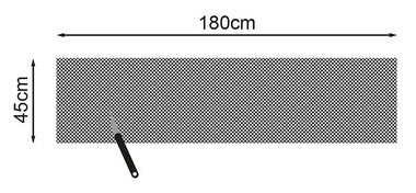 Tapis antiderapant noir 180x45cm
